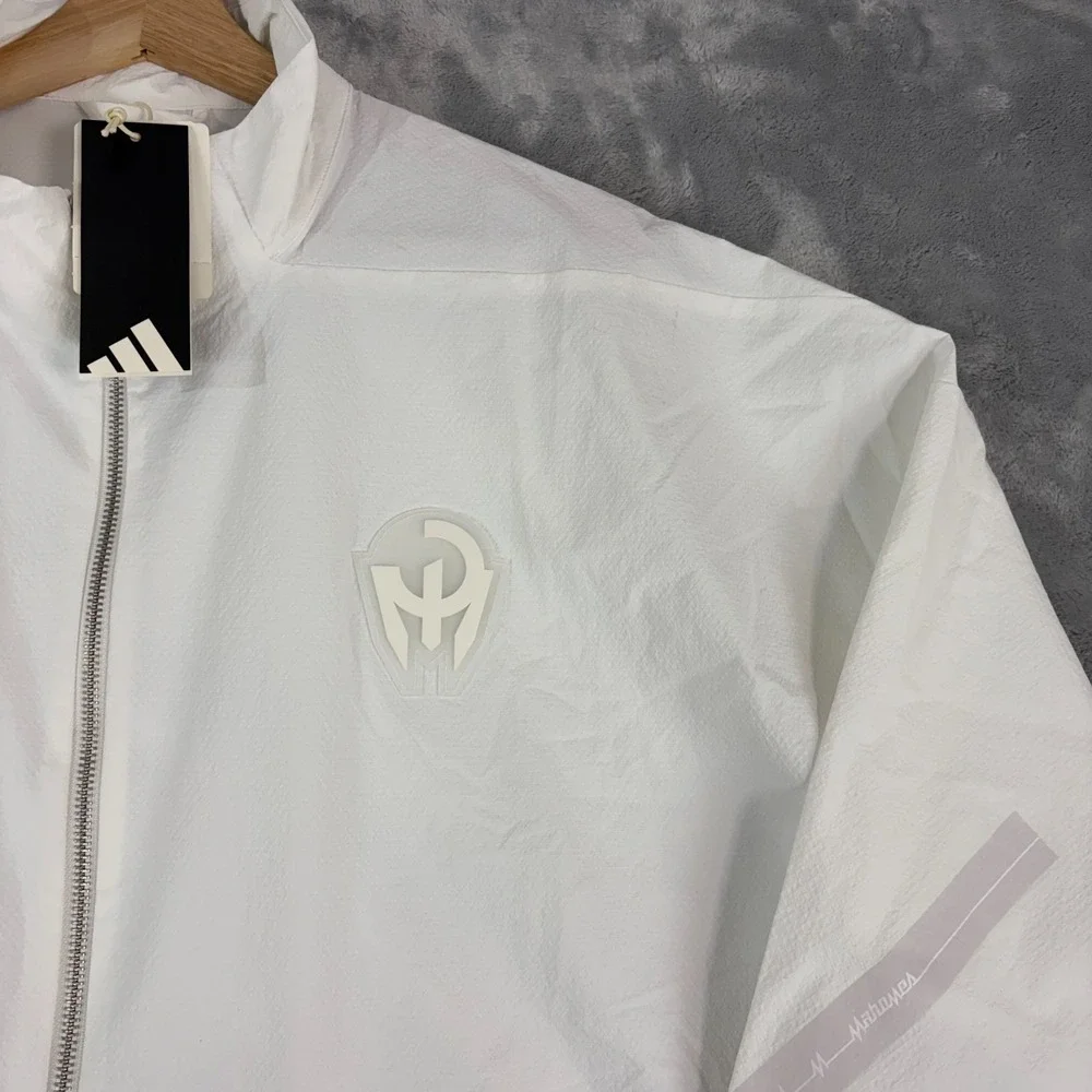 NWT Adidas Mens Large Patrick Mahomes ZNE Woven Track Top Jacket White JY3803